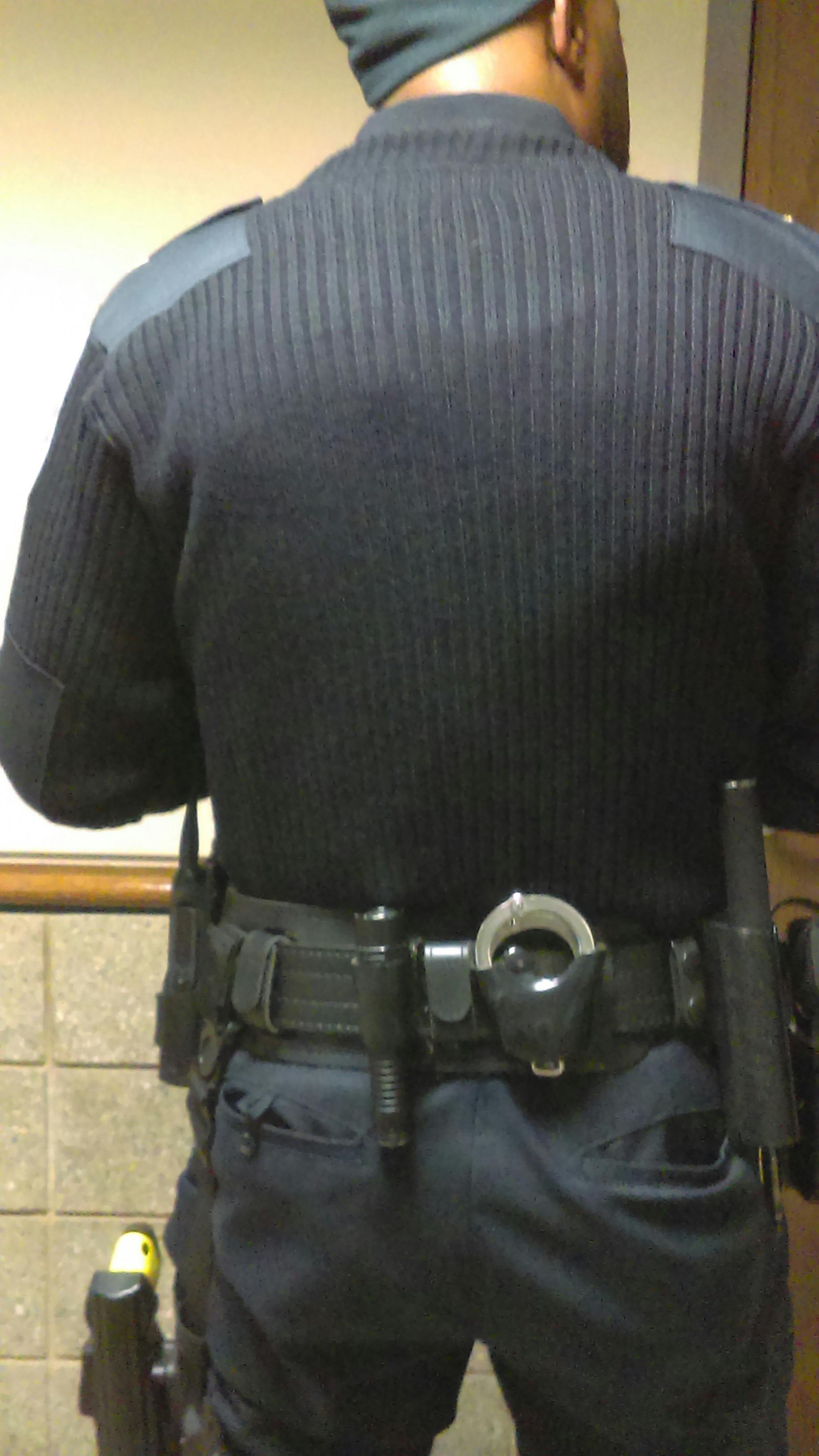 BackUpBrace Smooth Leather Duty Belt Back Support for Law Enforcement